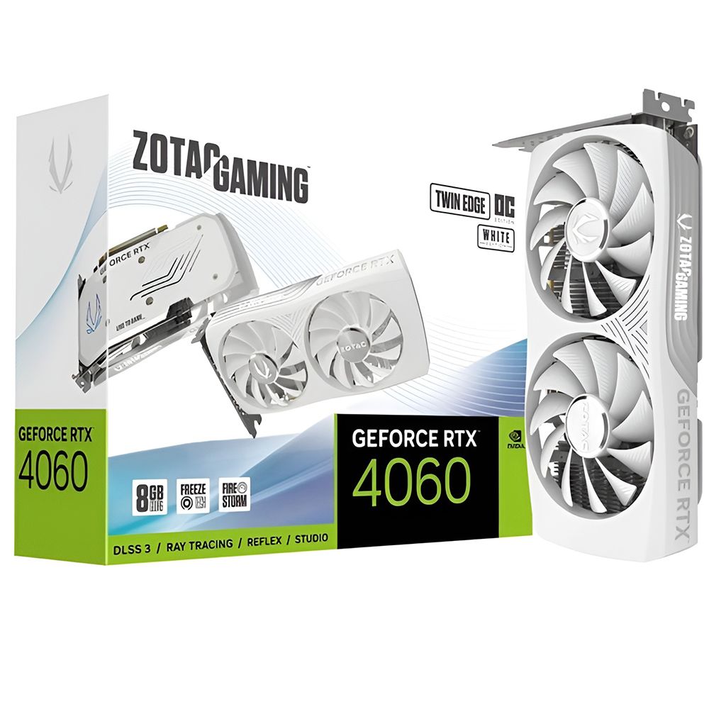  VGA ZOTAC GAMING GeForce RTX 4060 8GB Twin Edge OC White Edition (ZT-D40600Q-10M) 