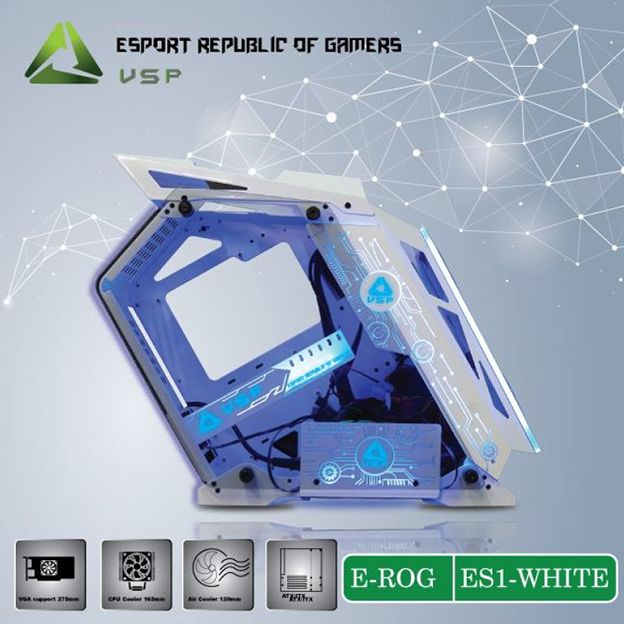 Case Gaming ES1 ROG WHITE RGB