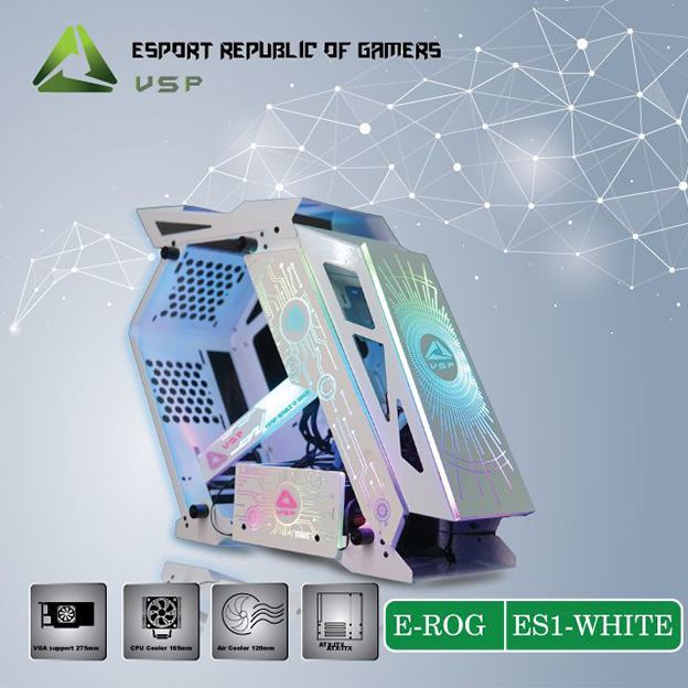  Case Gaming ES1 ROG WHITE RGB 