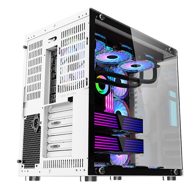 Case mik LV07 White Gaming NEW LED RGB