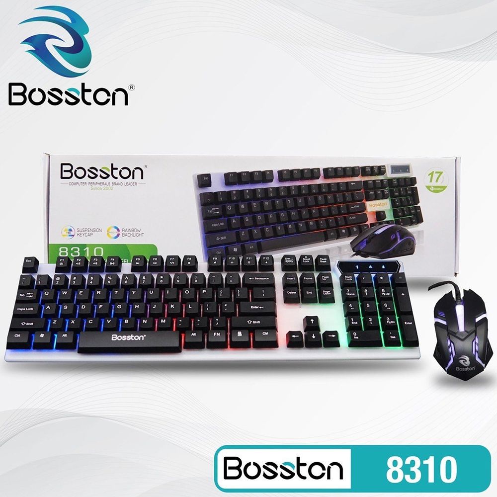  Combo Phím Chuột Bosston 8310 Led 