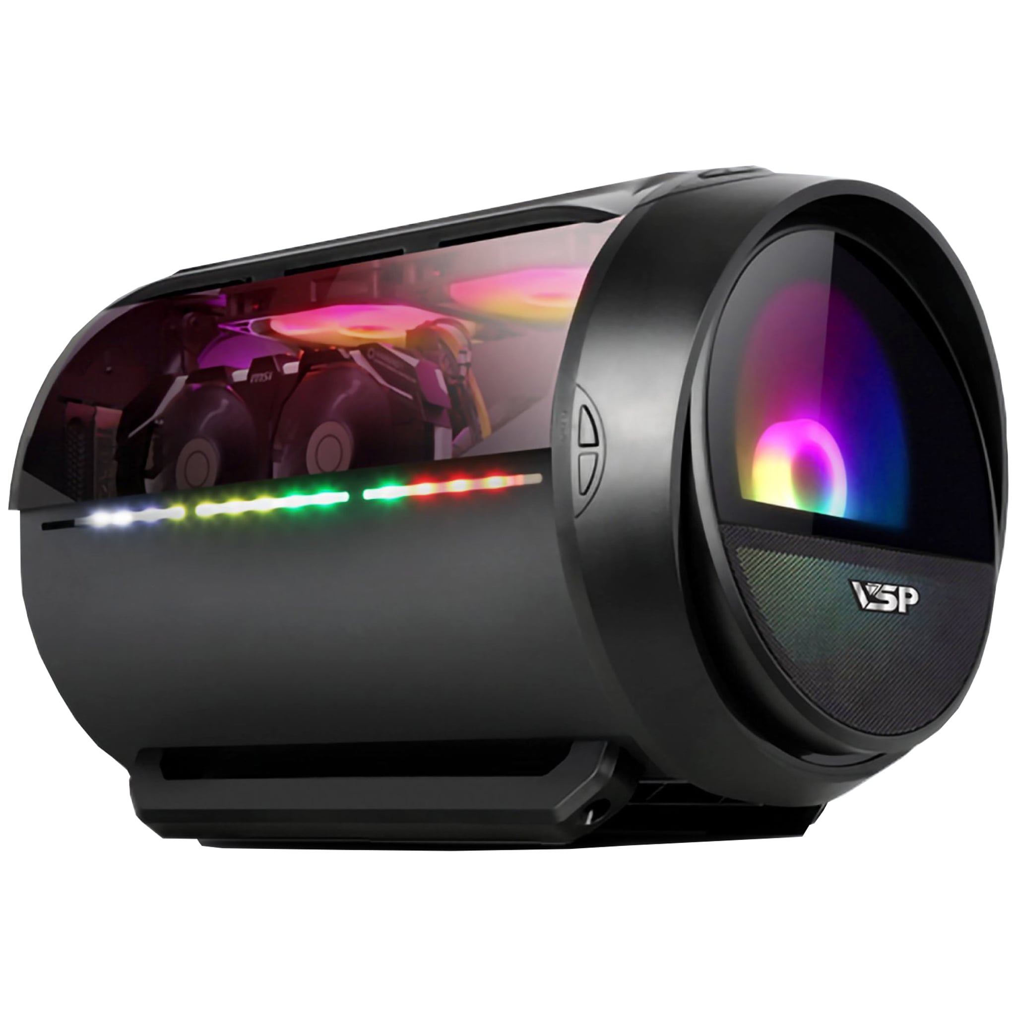 CASE VSP ES6 BLACK - Tặng sẵn 1 FAN 25cm + 2 FAN 20cm