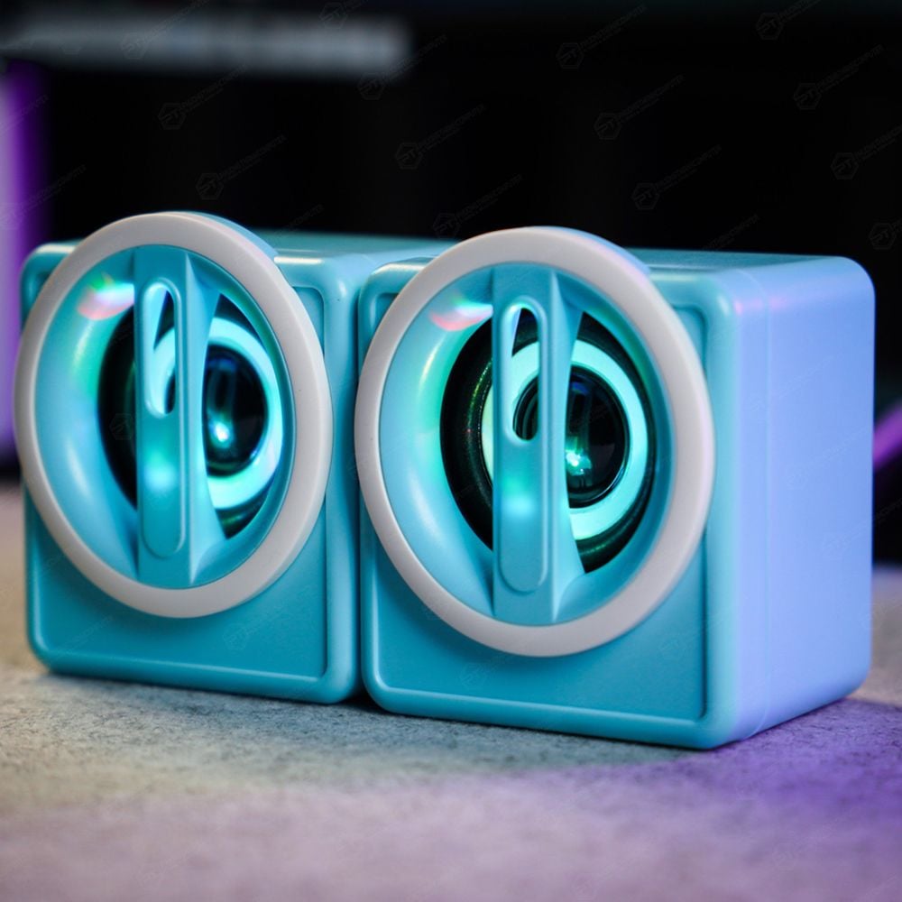  Loa vi tính K1 MINI LED RGB Xanh 