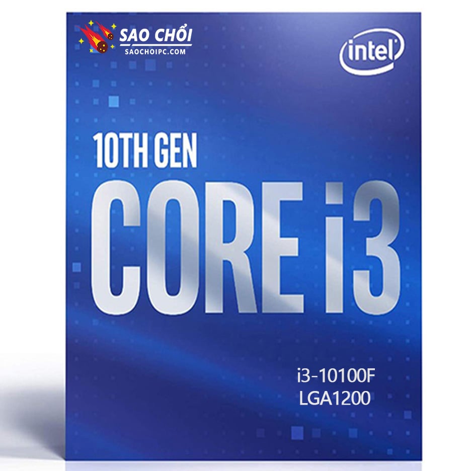 CPU Intel Core i3 10100F Box Hãng (3.60 Up to 4.30GHz, 6M, 4 nhân 8 luồng )