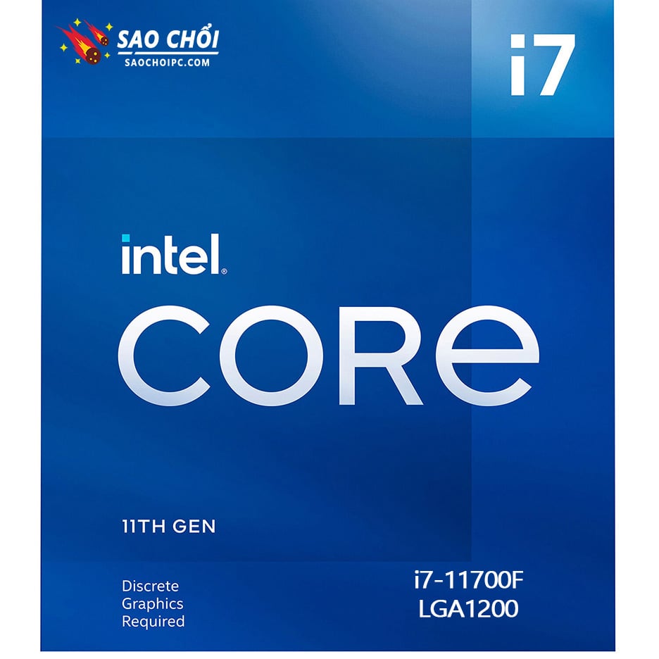 CPU Intel Core i7-11700F (2.5GHz turbo up to 4.9Ghz, 8 nhân 16 luồng, 16MB Cache, 65W) - Socket 1200