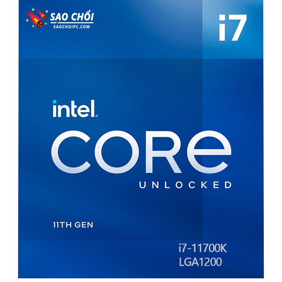  CPU Intel Core i7-11700K BOX CHÍNH HÃNG (3.6GHz turbo up to 5Ghz, 8 nhân 16 luồng, 16MB Cache, 125W) - Socket 1200 