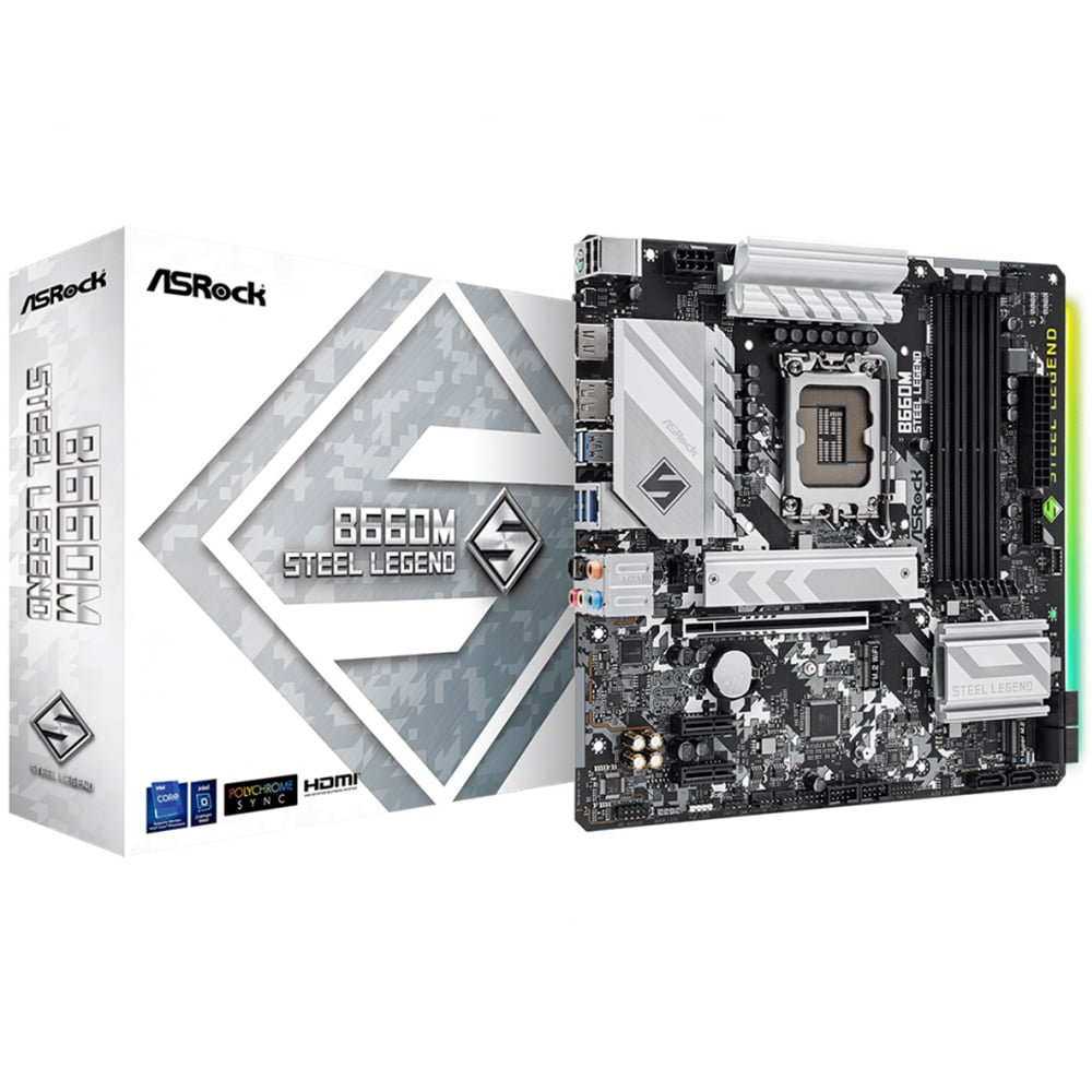 MAINBOARD Asrock B660M Steel Legend (90-MXBH30-A0UAYZ)