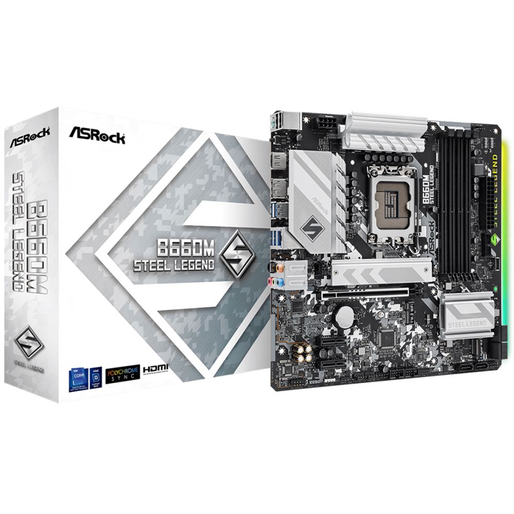  MAINBOARD Asrock B660M Steel Legend (90-MXBH30-A0UAYZ) 