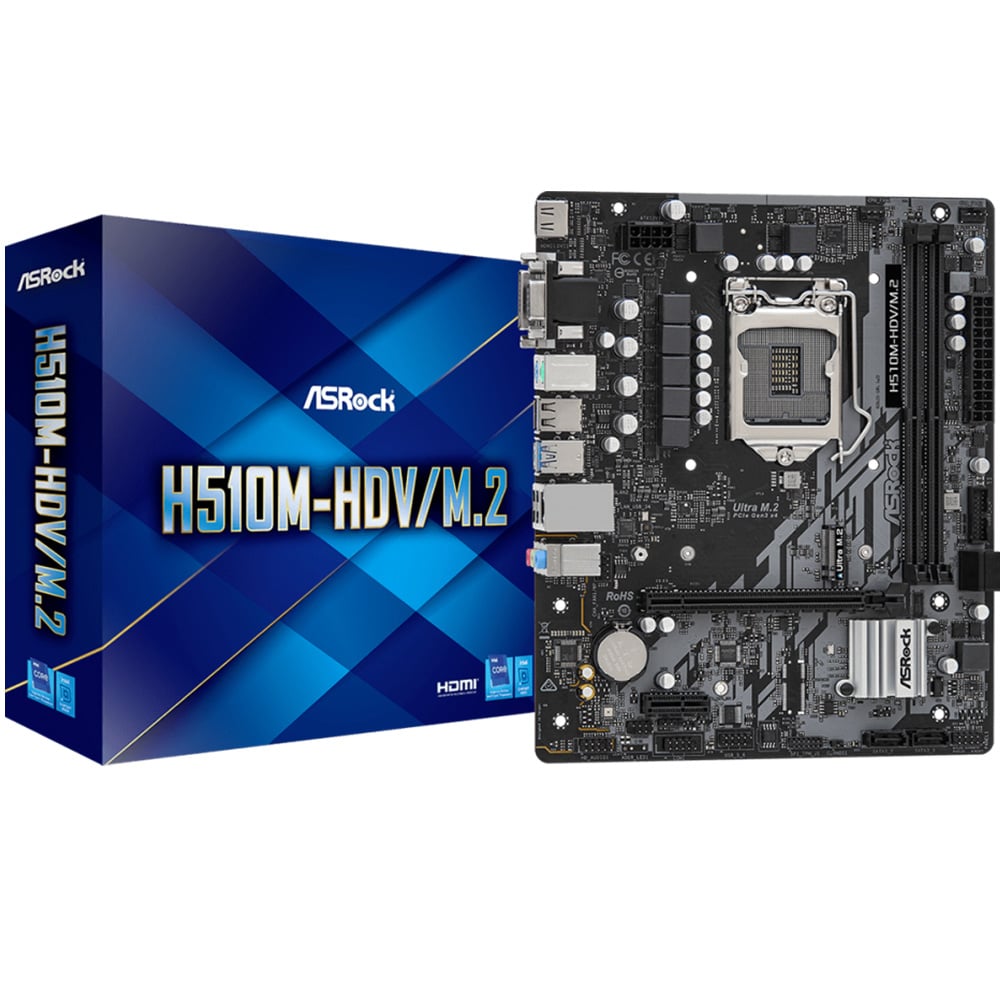 MAINBOARD H510M-HDV/M2 ASROCK (90-MXBFT0-A0UAYZ)