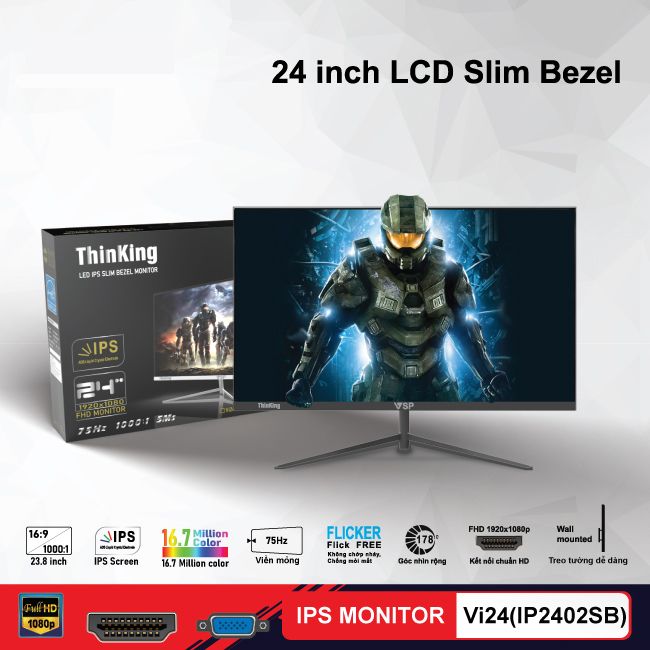 Màn hình Gaming VSP IP2402SB 24inch 75Hz IPS ( Vi24 - iP2402SB)