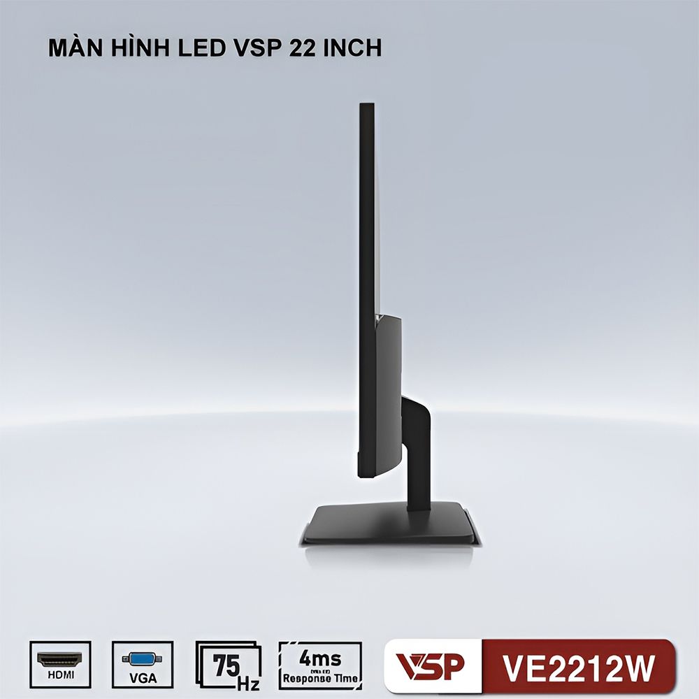 Màn hình LED VSP VE2212W 22inch BLACK 75Hz VA