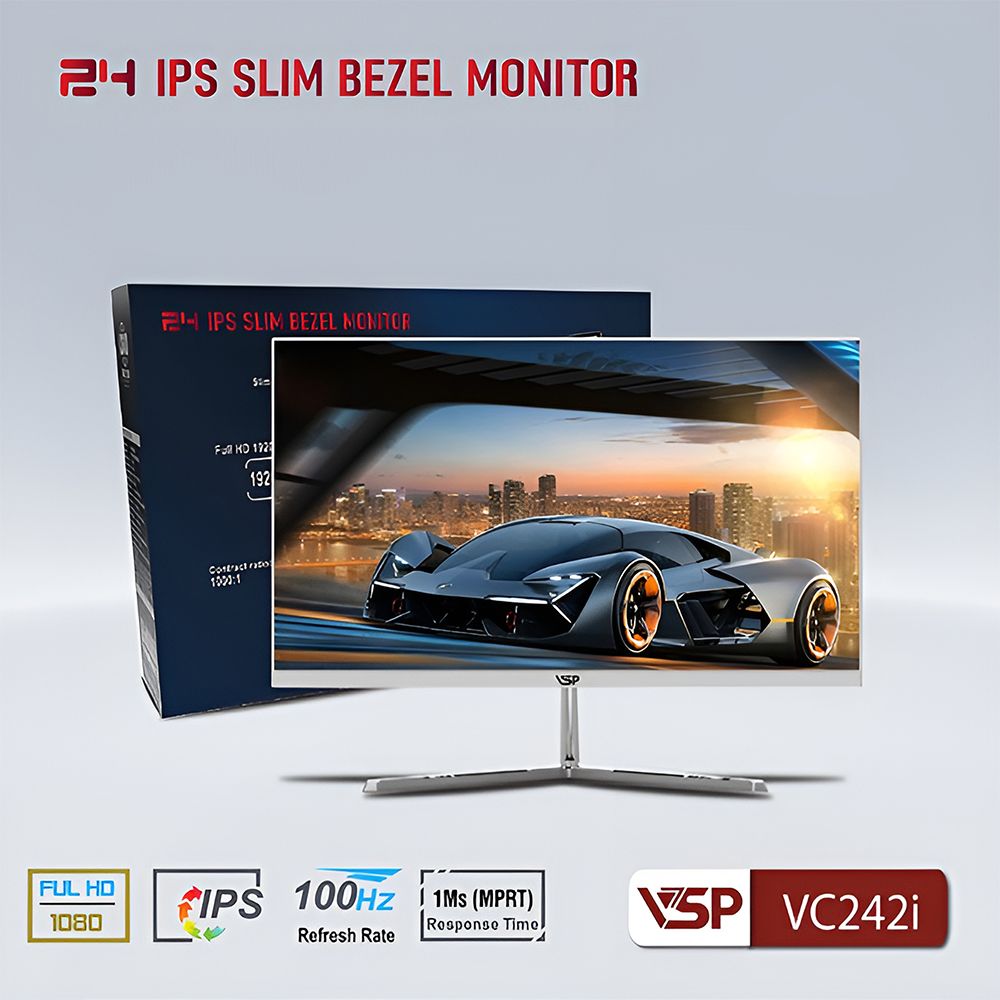 Màn hình VSP 24inch 100Hz IPS WHITE VC242i