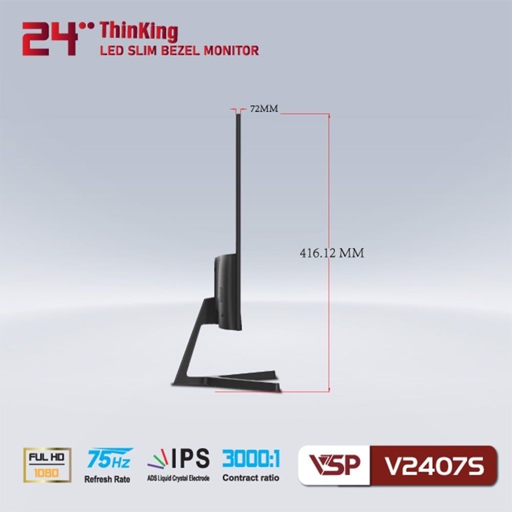 Màn hình VSP 24inch 75hz IPS BLACK V2407S