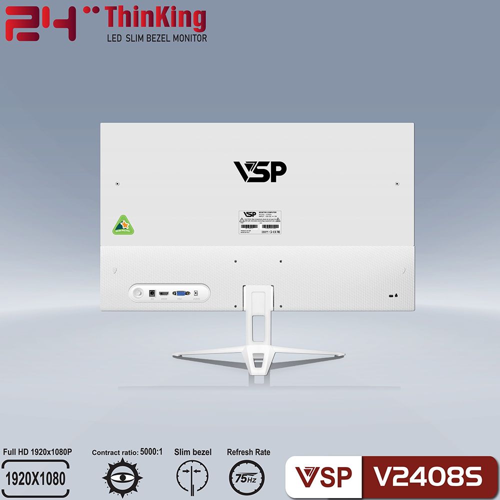 Màn hình VSP 24inch 75Hz VA WHITE V2408S