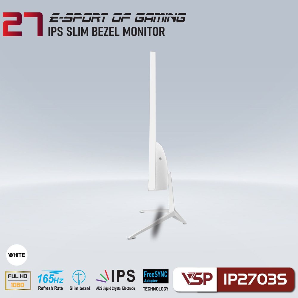 Màn Hình VSP 27inch IPS Tràn Viền 165HZ GAMING ( IP2703S ) - White