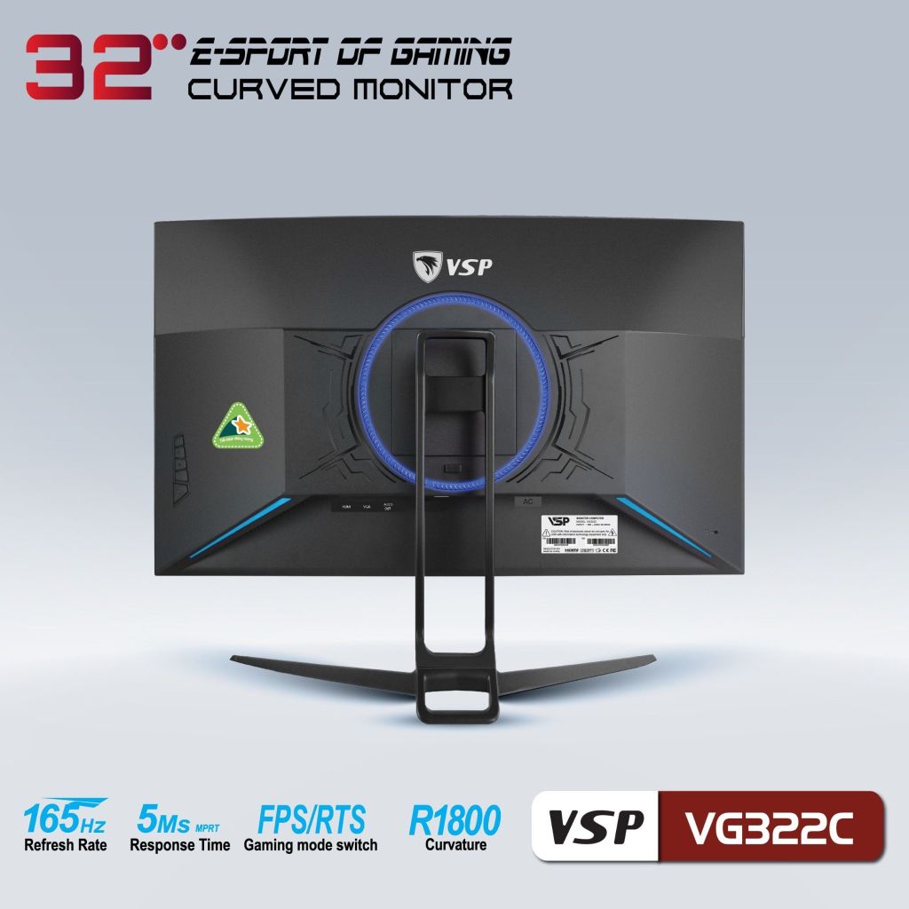 Màn hình VSP 32INCH CONG 165Hz VA FHD VG322C GAMING