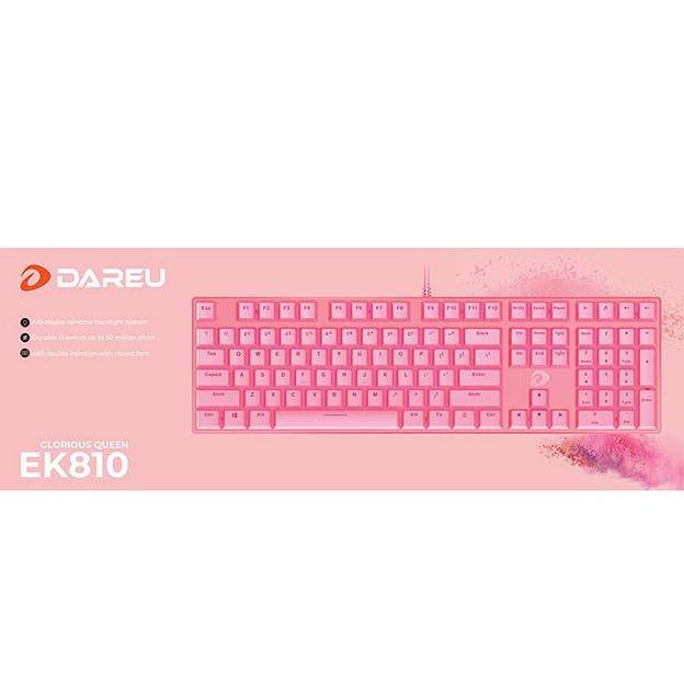 Bàn phím cơ Gaming Dareu EK810 Queen Pink