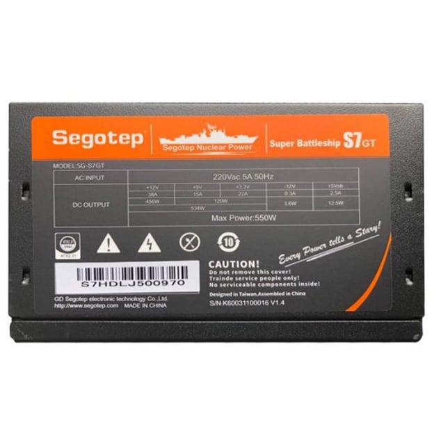 Nguồn PSU SEGOTEP S7 GT 550W (S7GT)