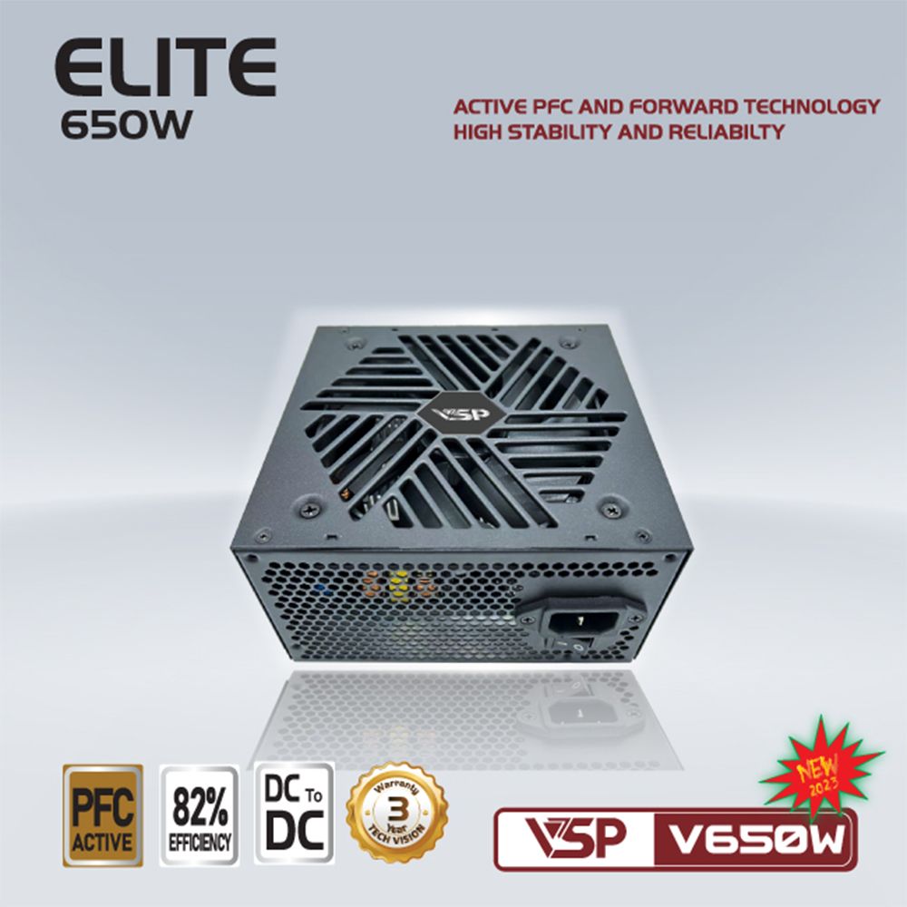Nguồn VSP Elite Active PFC V650W