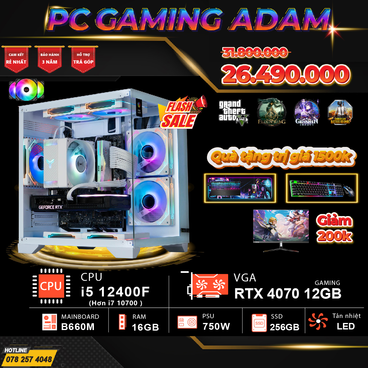 PC GAMING ADAM - FULL NEW 100%