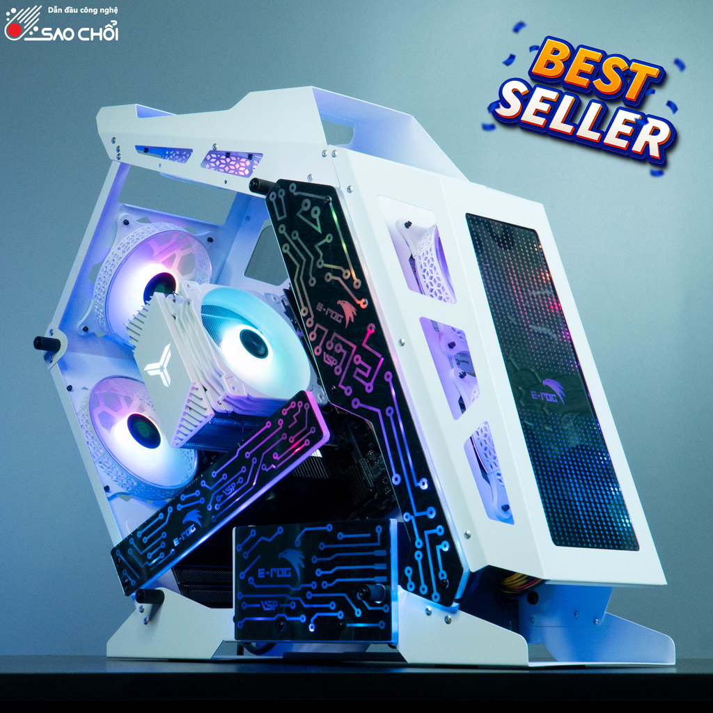 Case Gaming ES8 ROG PINK ( CÓ SẴN 6 FAN RGB )