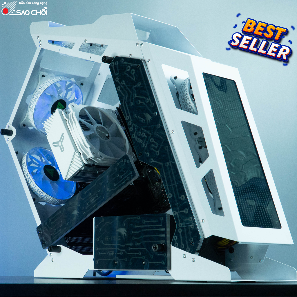 Case Gaming ES8 ROG WHITE ( CÓ SẴN 6 FAN RGB )