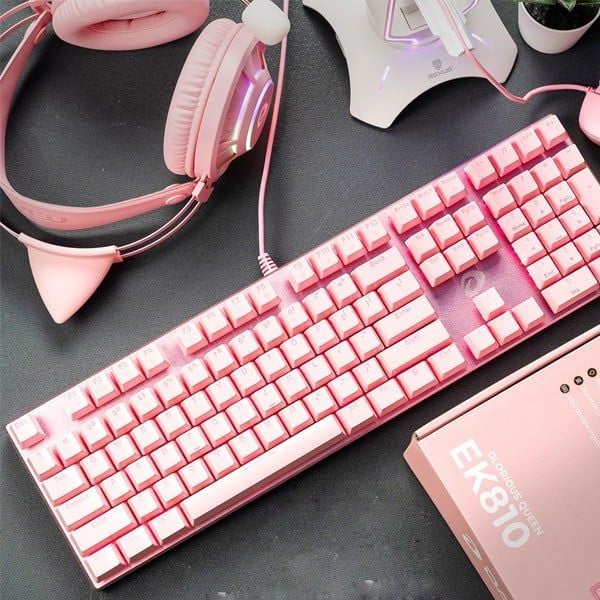 Bàn phím cơ Gaming Dareu EK810 Queen Pink