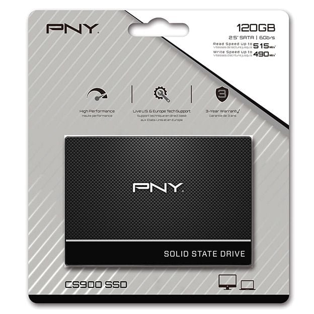  SSD 120GB PNY CS900 SATA3 (515MB/s - 490MB/s) 