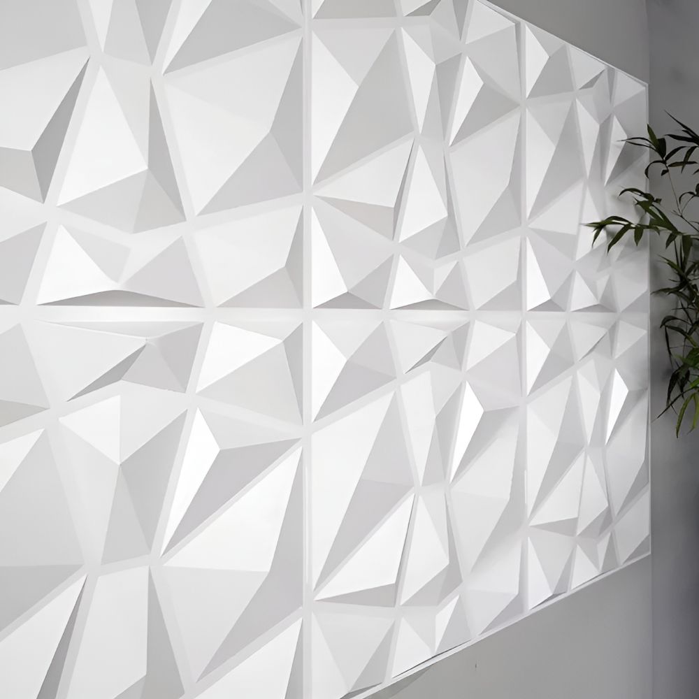 Tấm ốp tường 3D Decor Trắng