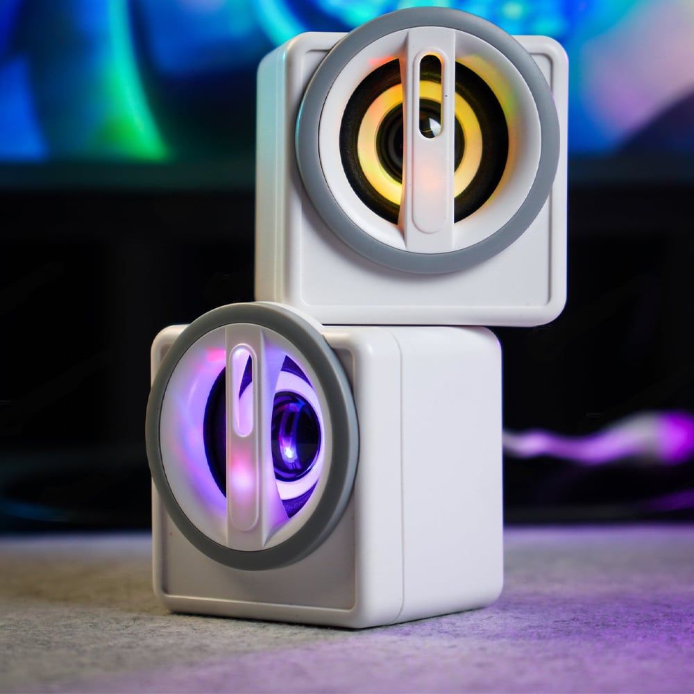 Loa vi tính K1 MINI LED RGB Trắng