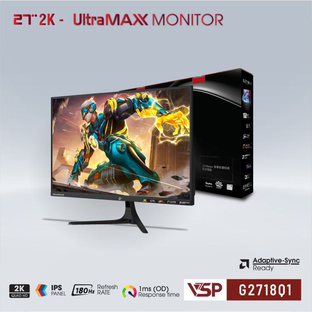 Màn Hình VSP 2K G2718Q1 (27inch | 2K | IPS | 180Hz | Đen)