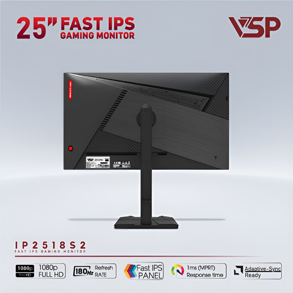 Màn hình VSP IP2518S2 25inch Full HD IPS 180Hz 1ms phẳng Đen