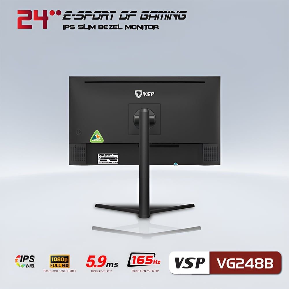 Màn hình VSP VG248B 24inch 165Hz IPS (Xoay 90) - Black