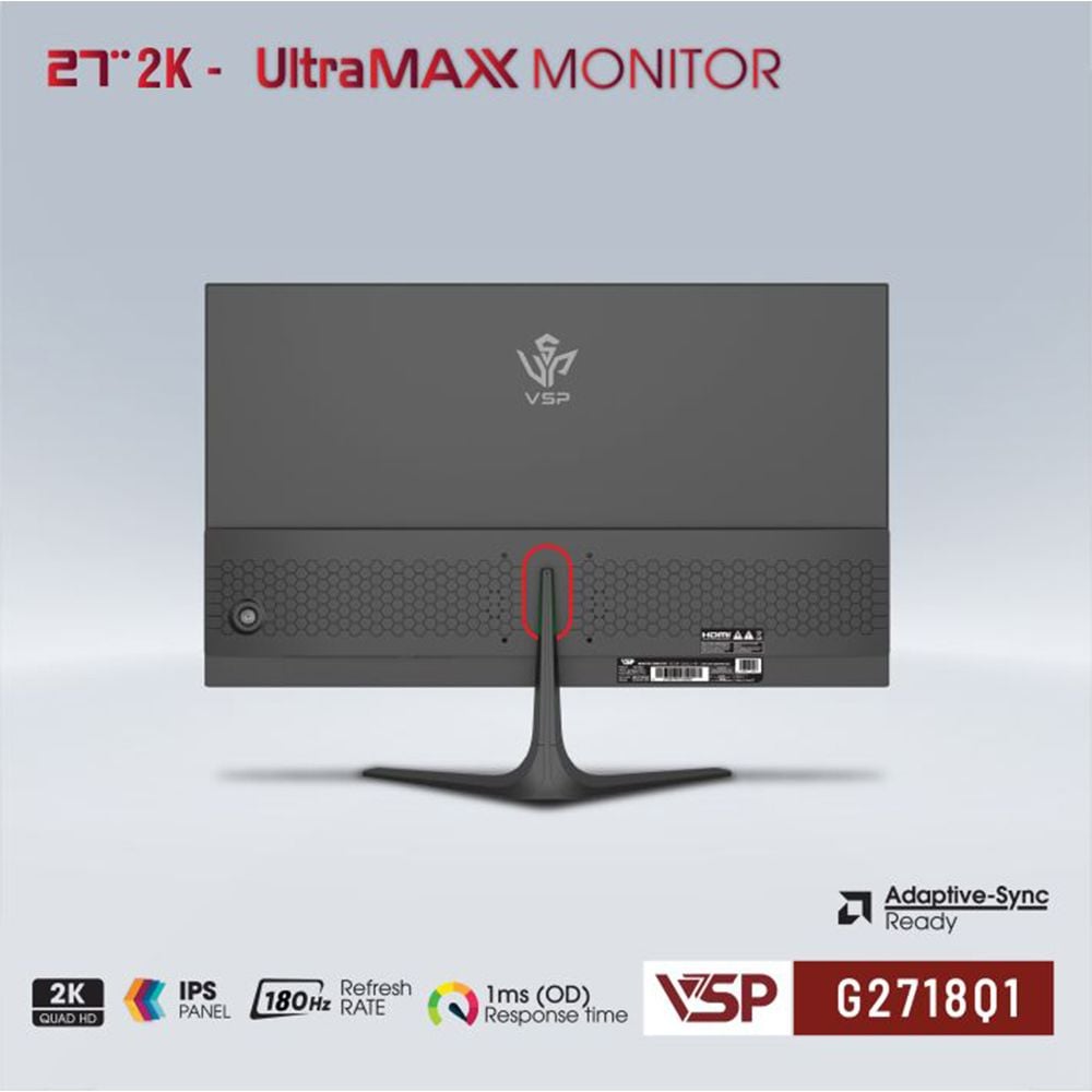 Màn Hình VSP 2K G2718Q1 (27inch | 2K | IPS | 180Hz | Đen)