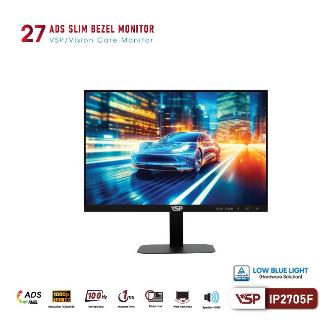 Màn hình VSP IP2705F 27inch 100Hz 1MS IPS FHD Phẳng Đen