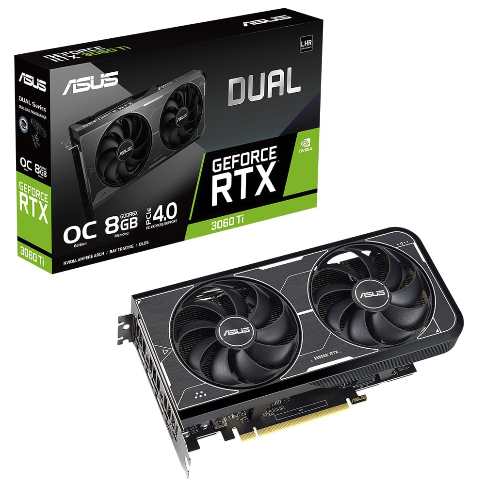 VGA ASUS RTX 3060Ti Dual OC 8G DDR6X 2 Fan