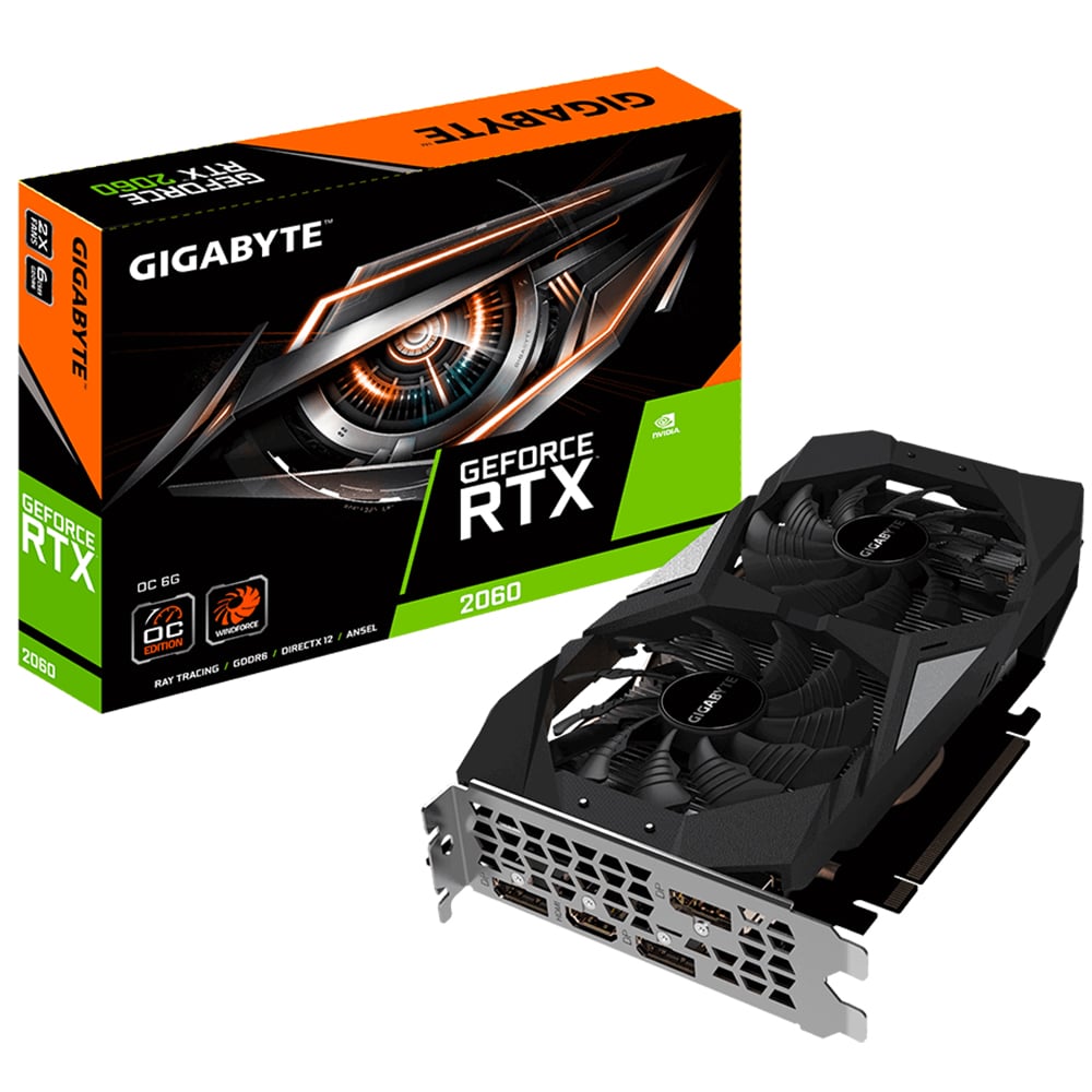 VGA Gigabyte RTX 2060 6G GDDR6 ( GV-N2060D6-6GD )