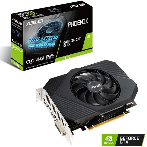 VGA GTX1650 4G Dual GDDR6 Asus Phoenix OC Edition 1 fan GIÁ RẺ