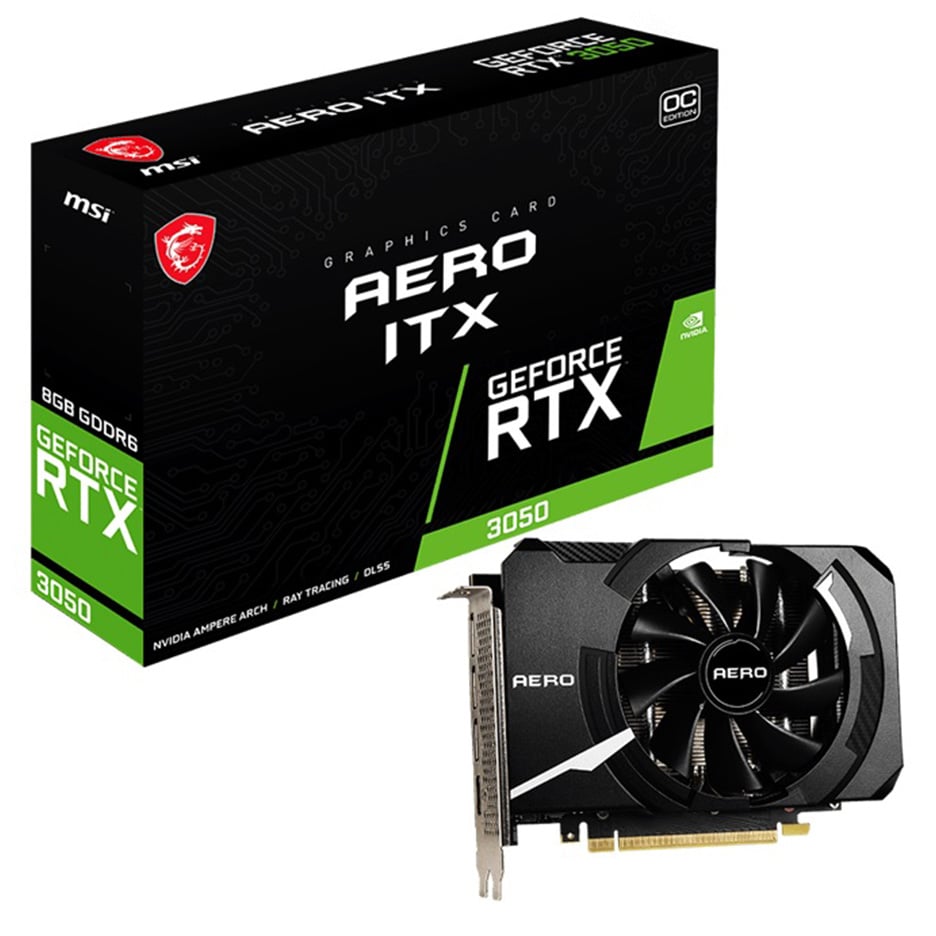 VGA MSI GeForce RTX 3050 AERO ITX 8G