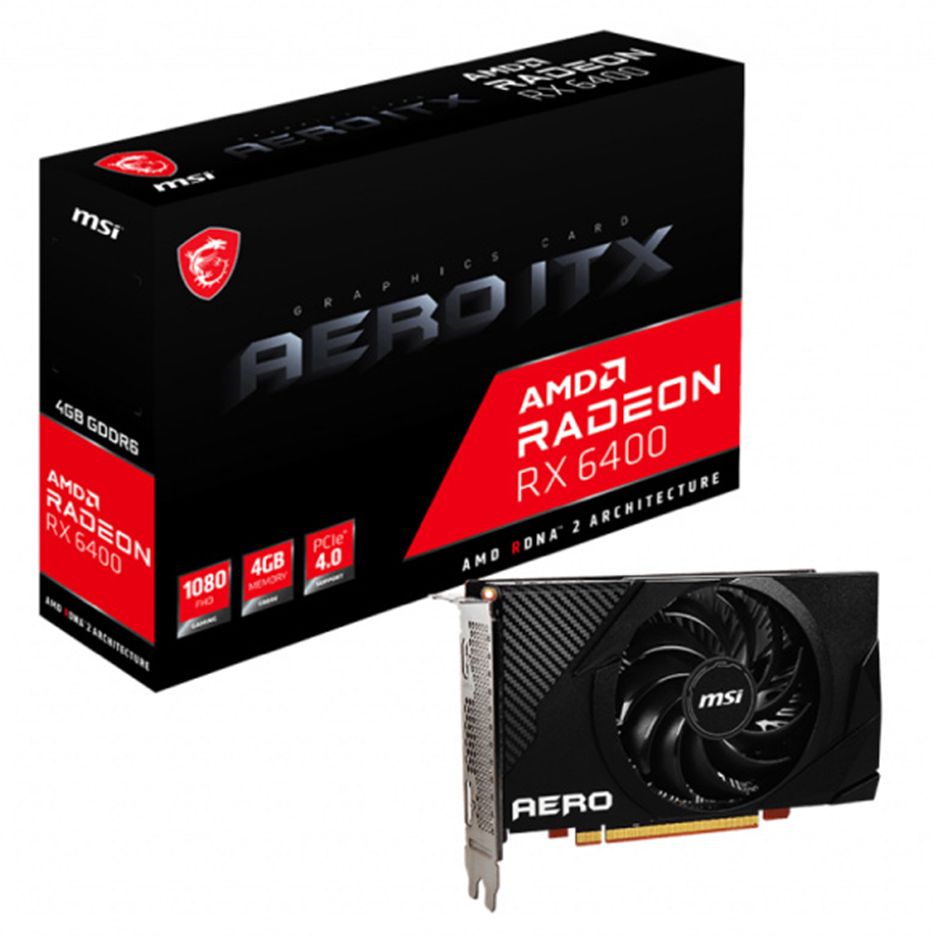  VGA MSI Radeon RX 6400 AERO ITX 4GB GDDR6 (602-V508-07S) 