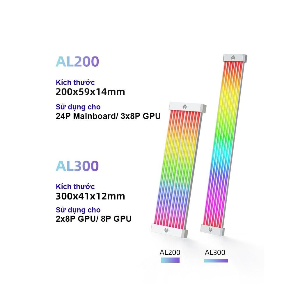 Dây Nguồn Bọc Lưới 24pin Coolmoon Aosor AL300