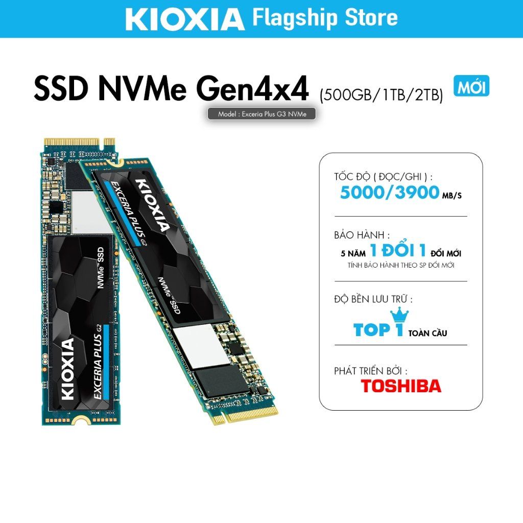 SSD Kioxia (TOSHIBA) 1TB Exceria PLUS M.2 PCIe Gen 4x4