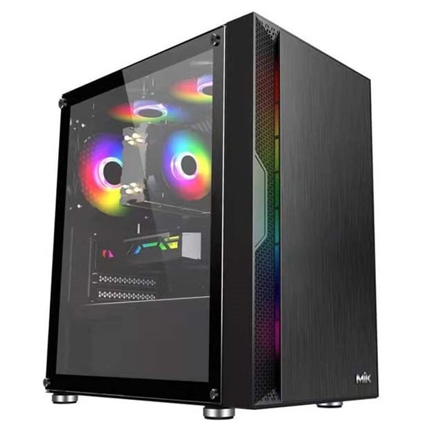 VỎ CASE MIK TM06 Black LED TRIP RGB - ĐEN