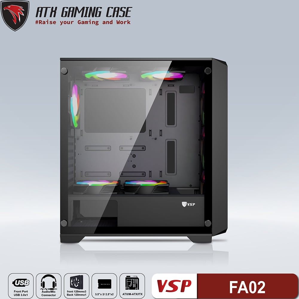 VỎ CASE VSP AGRIOUS FA02 SPIDER Full ATX