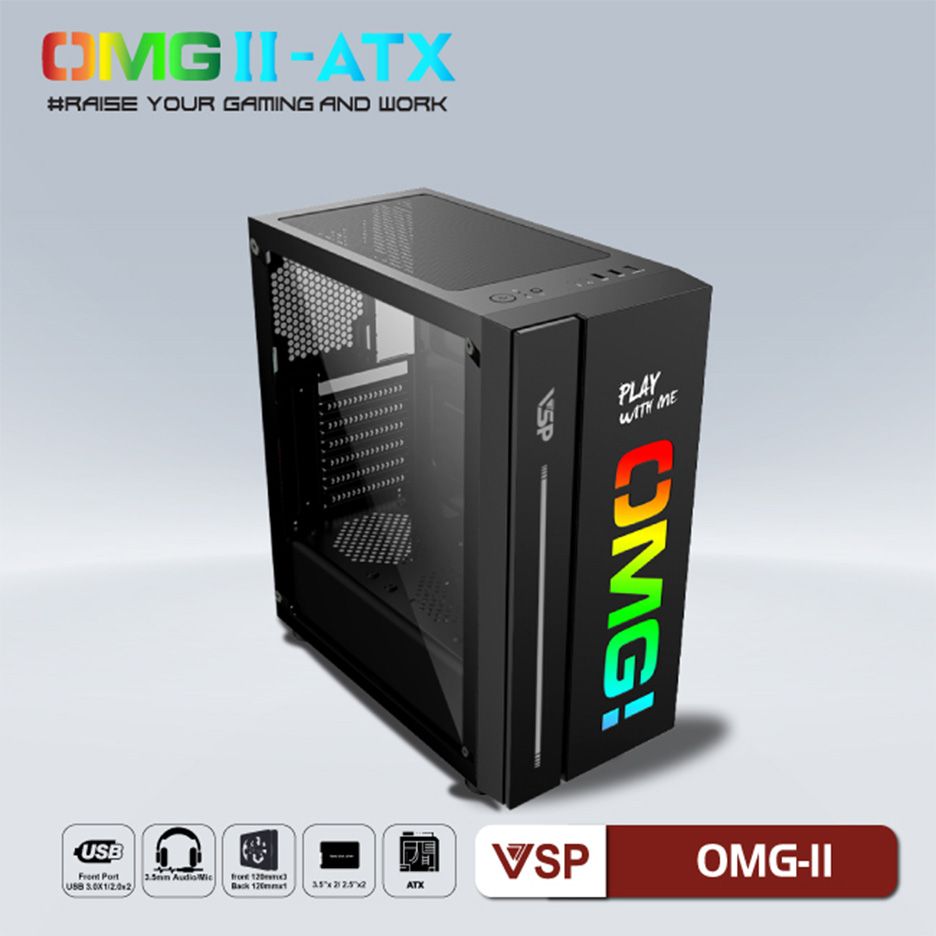 VỎ CASE VSP OMG-II LED RGB BLACK ĐEN
