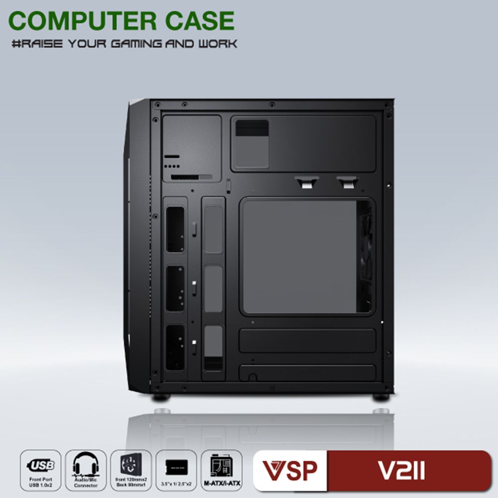 Case VSP V211 Có Led RGB (mATX)