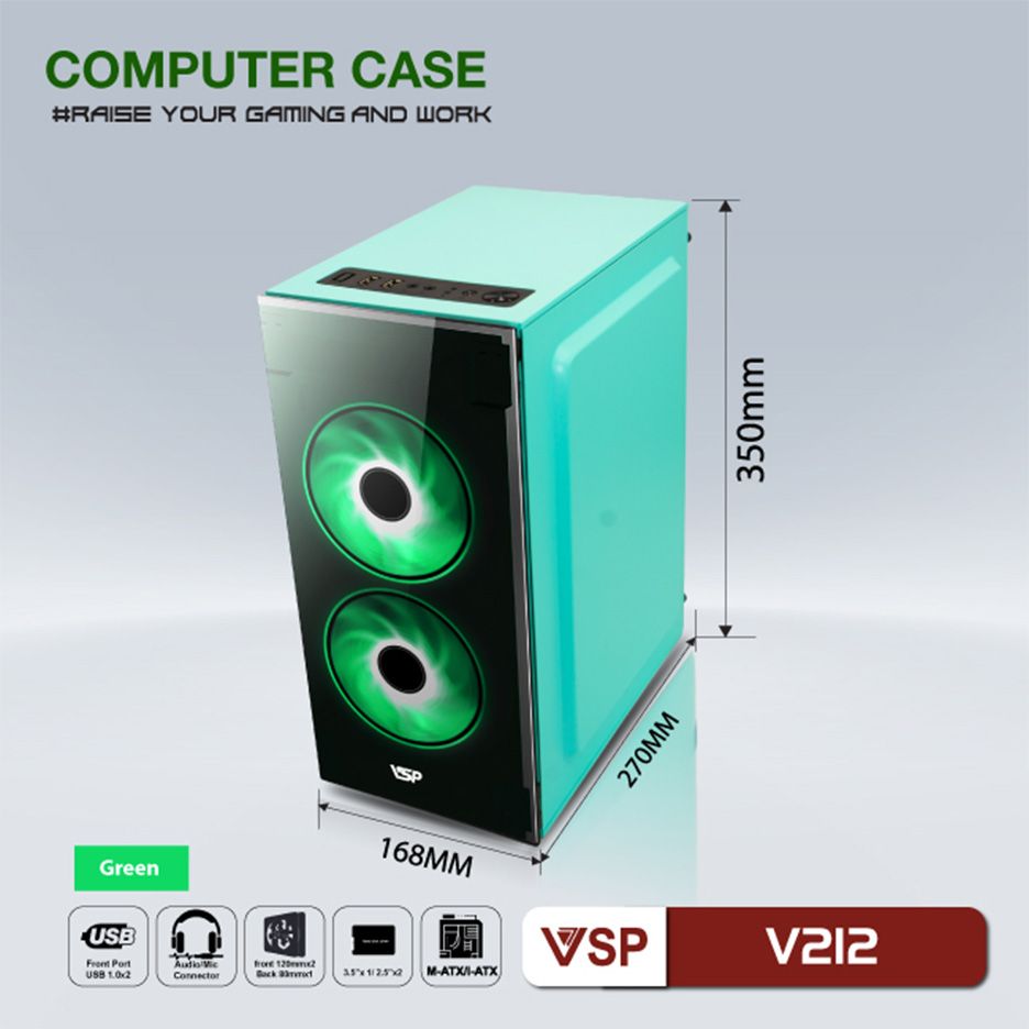 VỎ CASE VSP V212 GREEN