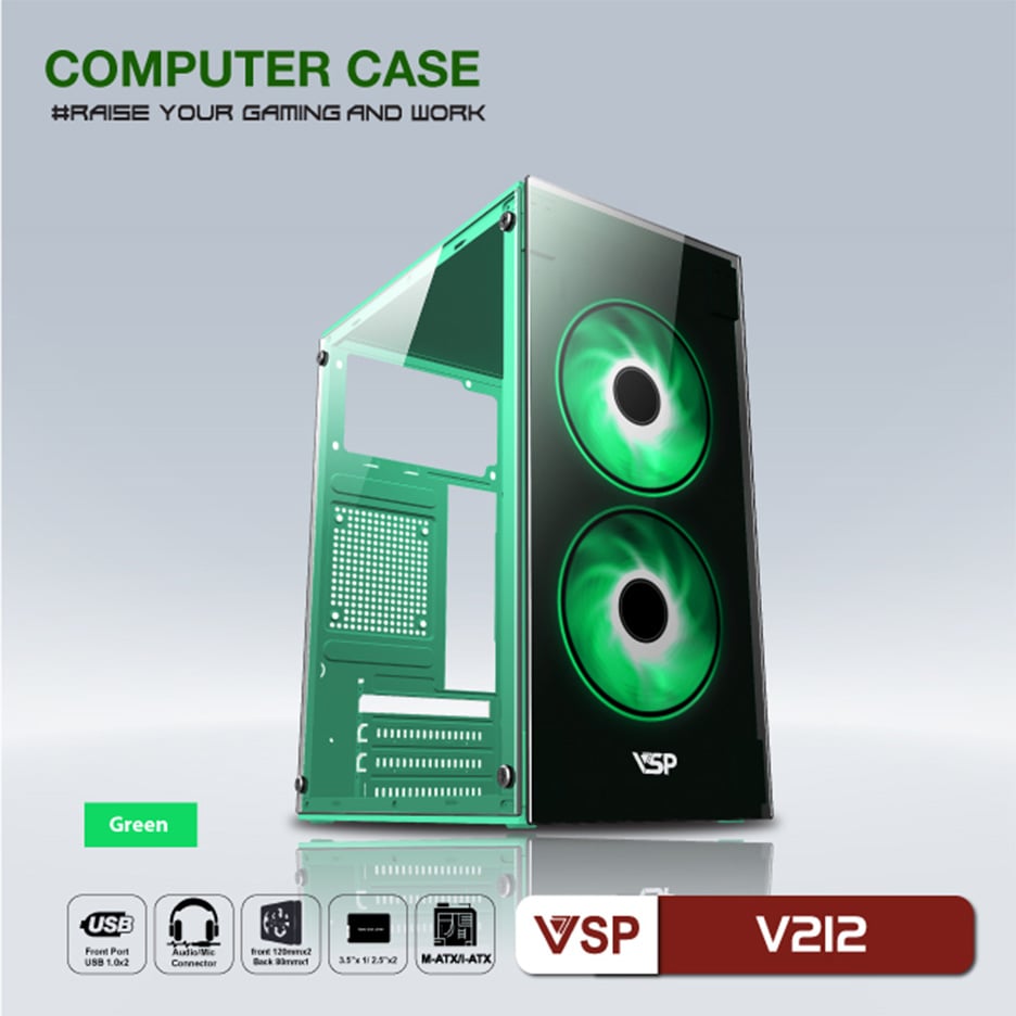 VỎ CASE VSP V212 GREEN