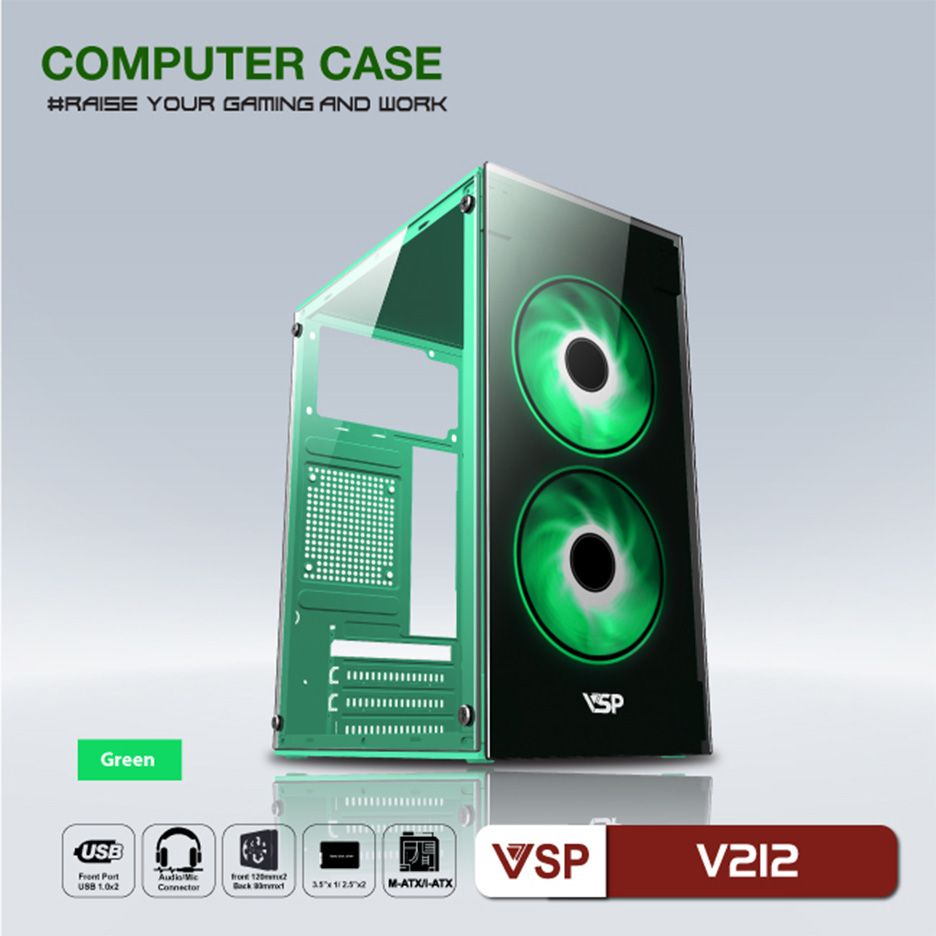  VỎ CASE VSP V212 GREEN 