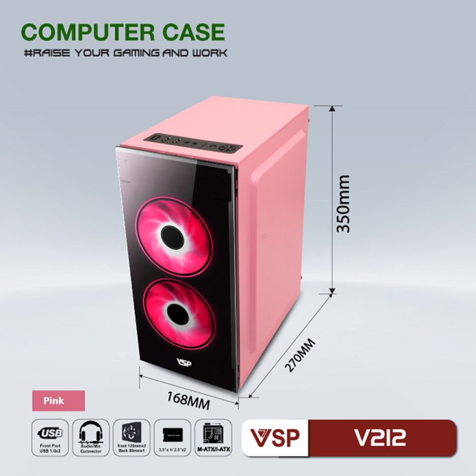 VỎ CASE VSP V212 PINK